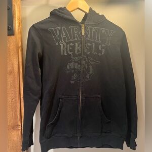 Black zip up in kids size L